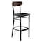 Flash Furniture Green Vinyl Seat Barstool with Walnut Wood Back XU-DG6V6GNV-WAL-GG - alternate 9